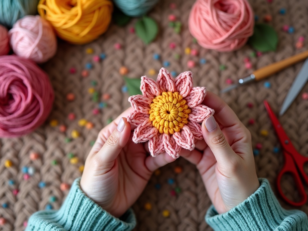 Craft a Lasting Bloom: Your Guide to the Perfect Crochet Flower Bouquet detail image