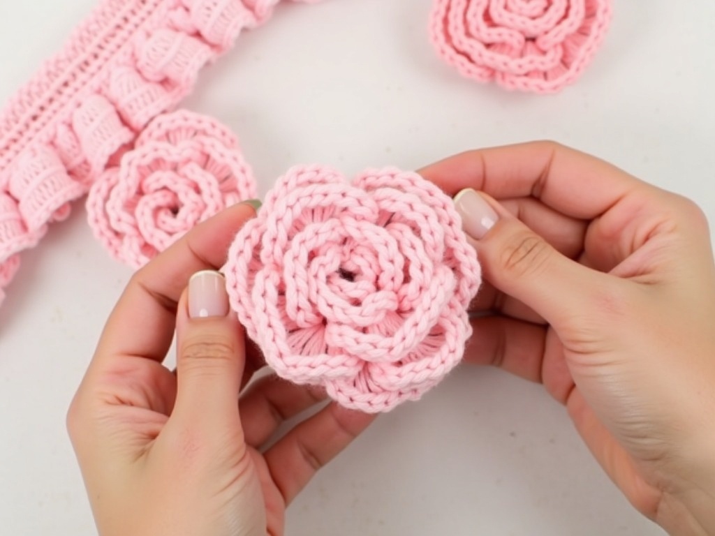 crochet rose pattern - A Weekend Project: Crafting a Beautiful Crochet Rose detail image