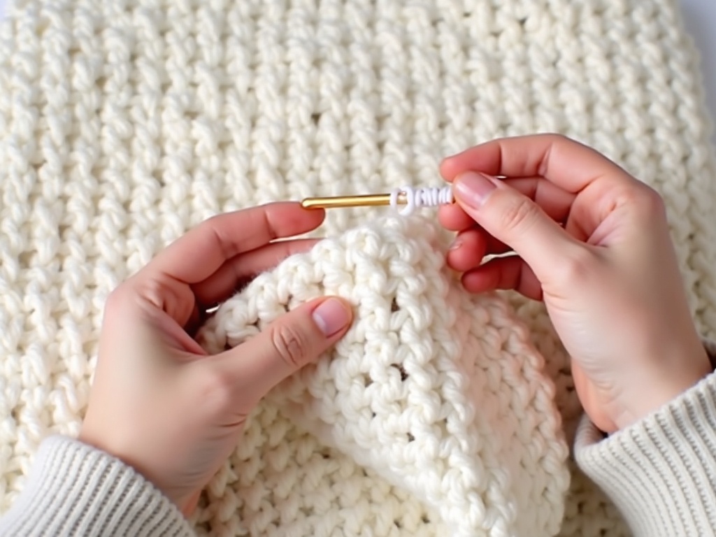Your Weekend Project: A Cozy, Easy Crochet Baby Blanket Free Pattern detail image