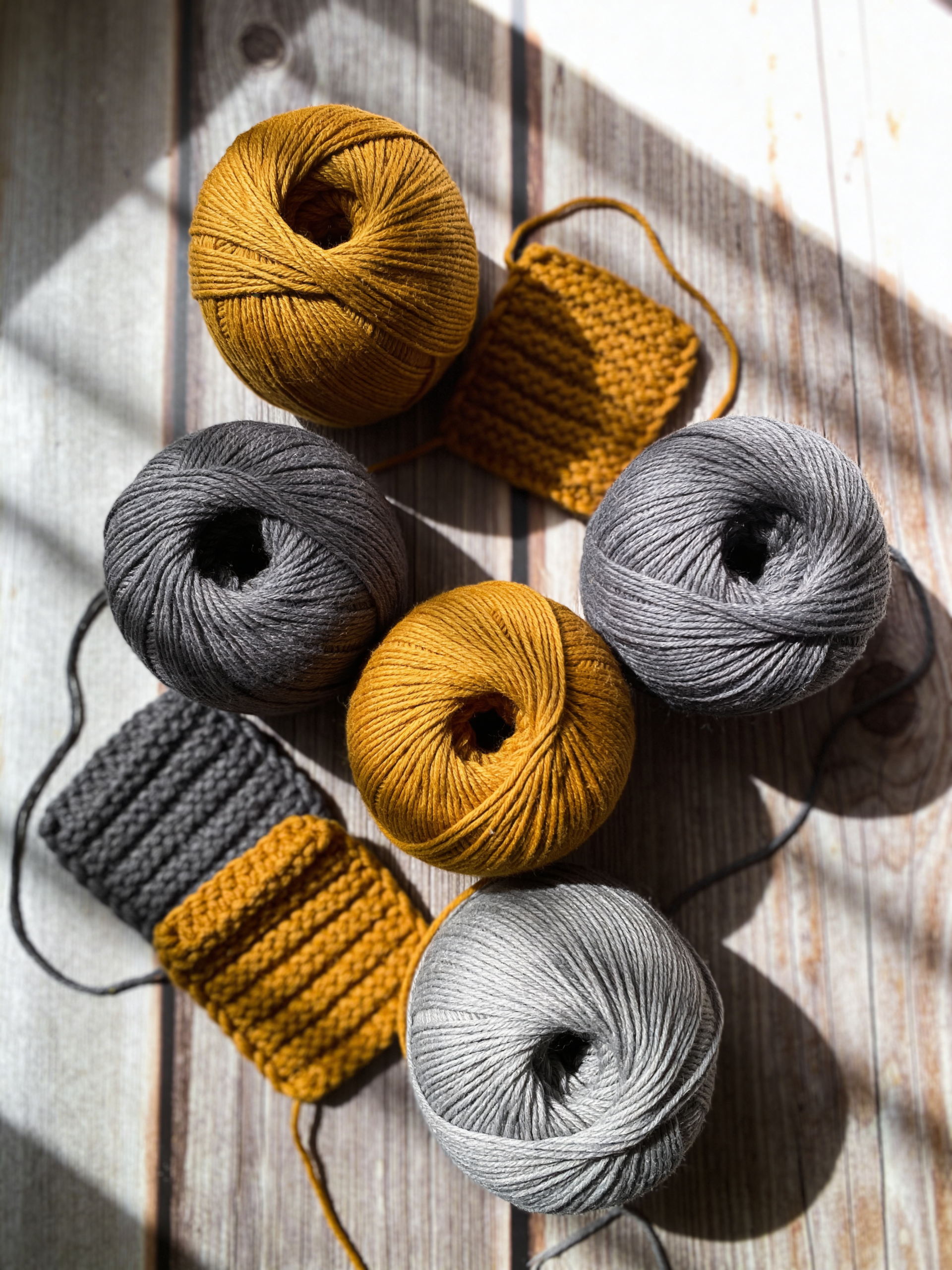 Mustard & Grey Color Palette: 7 Modern Yarn Combinations