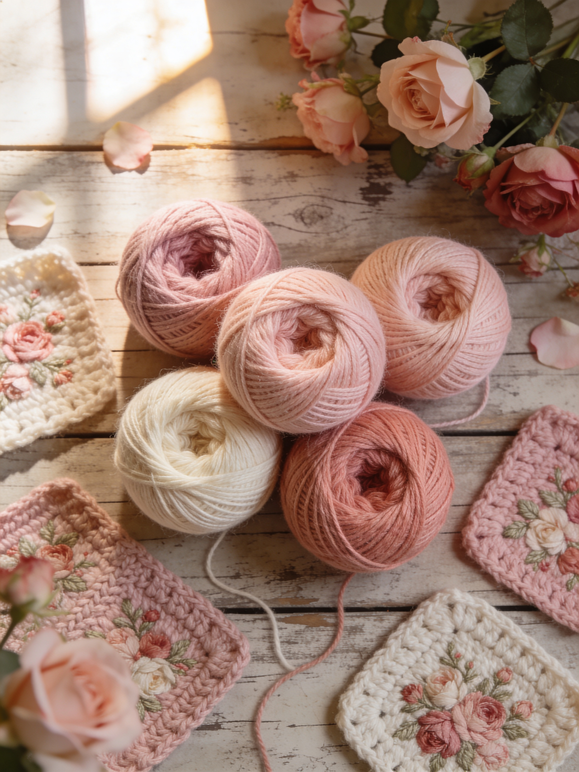 Vintage Rose Color Palette: 8 Romantic Yarn Shades for Heirloom Projects