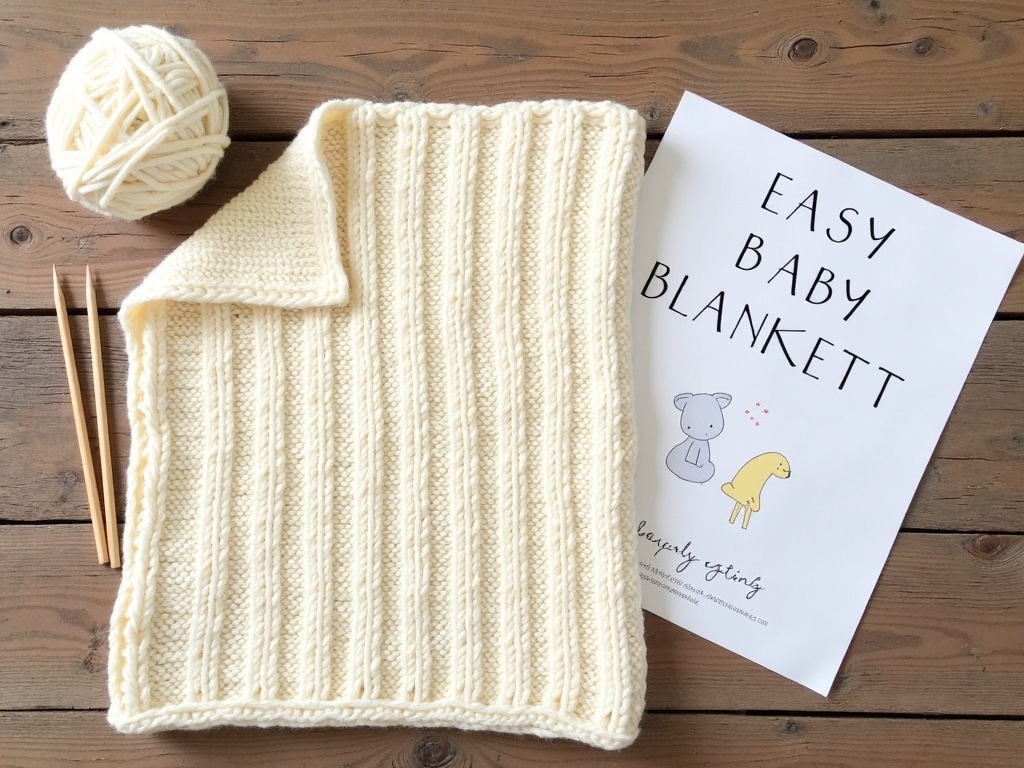 free baby blanket knitting patterns easy - Cozy Weekend Project: Free & Easy Baby Blanket Knitting Patterns detail image