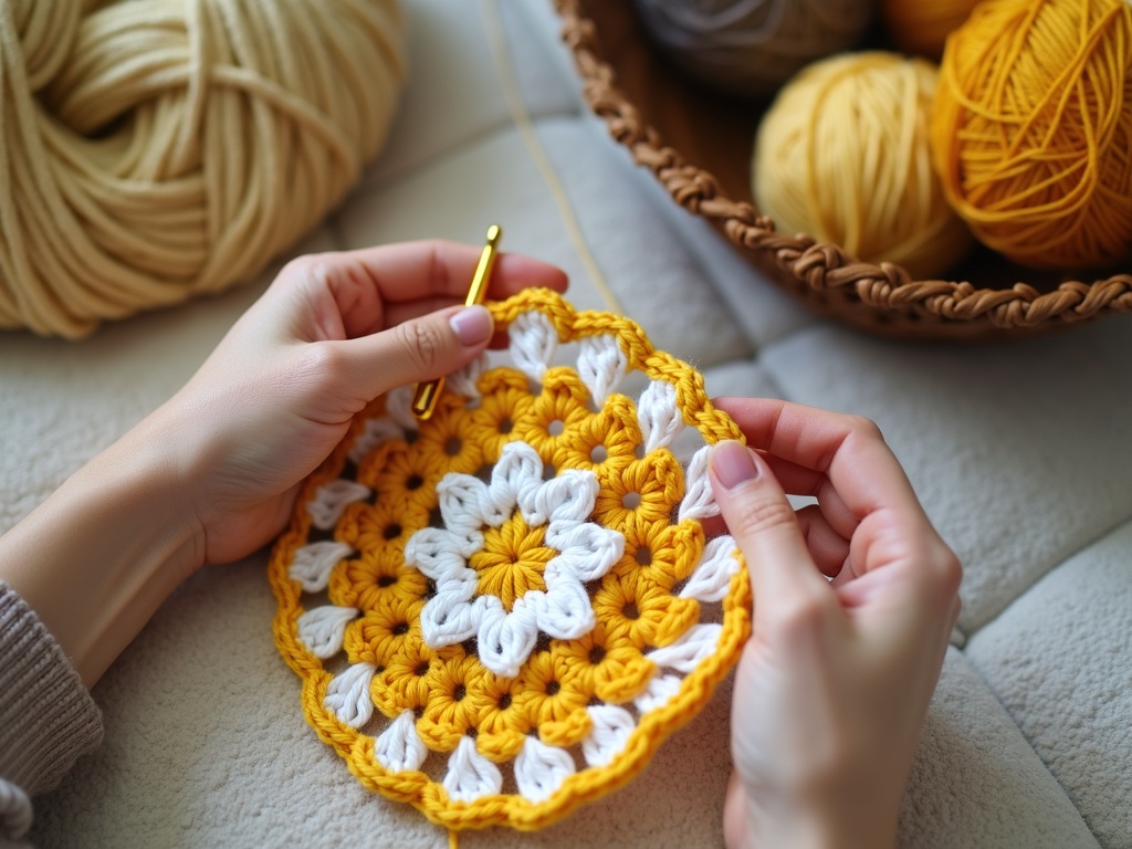 The Cozy Charm of Crochet Flower Granny Squares detail image