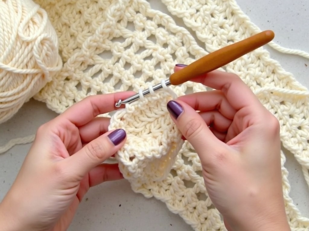 crochet prayer shawl free pattern easy - A Simple Crochet Prayer Shawl: A Free & Easy Pattern for Weekend Crafting detail image