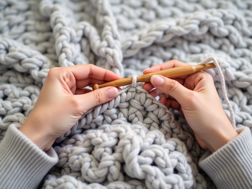The Cozy Weekend Project: Crafting Your Own Easy Chunky Baby Blanket detail image
