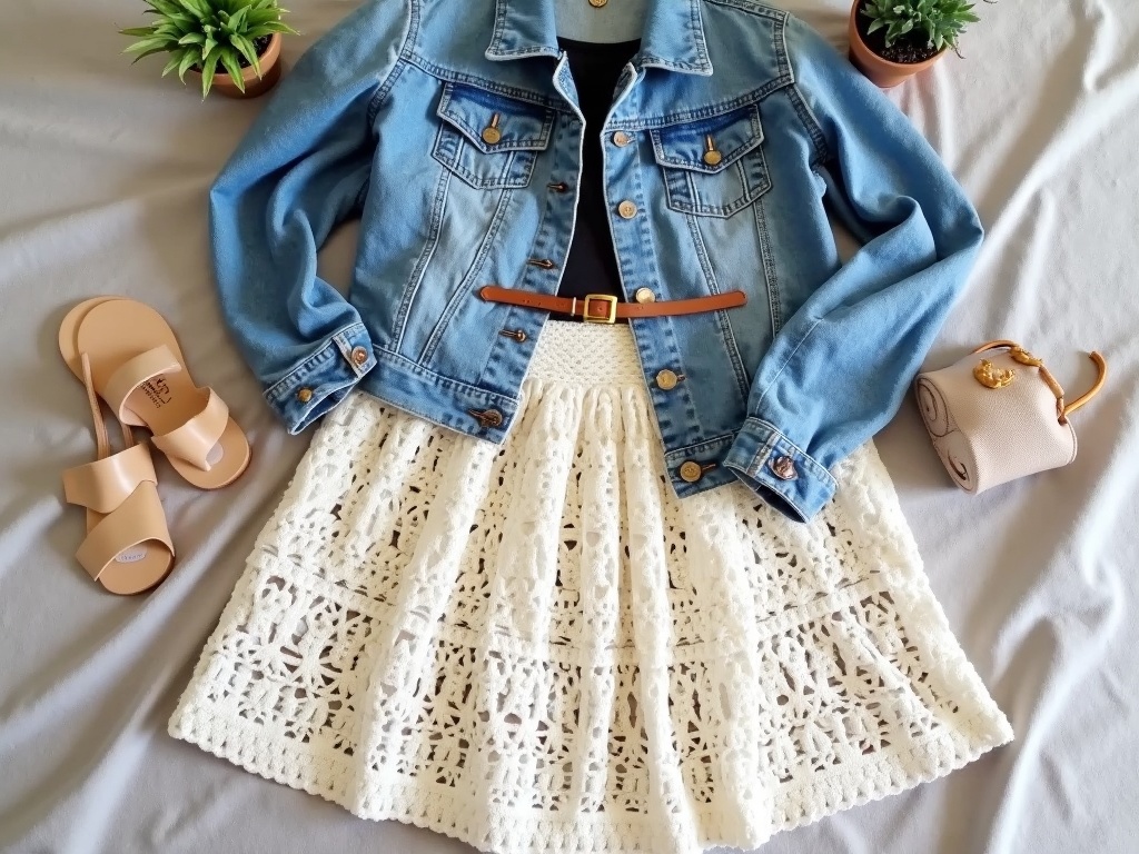 crochet skirt outfit - How to Style a Crochet Skirt for Your Perfect Weekend detail image