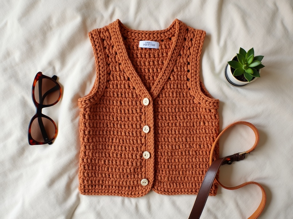 The Weekend Wardrobe Essential: Styling Your Perfect Crochet Vest Outfit detail image