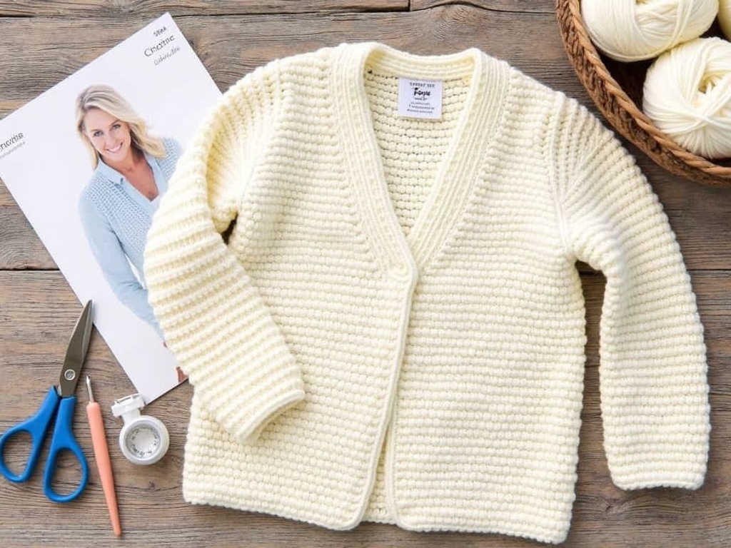 crochet cardigan pattern - Your First Cozy Project: A Beginner's Guide to Crochet Cardigans detail image