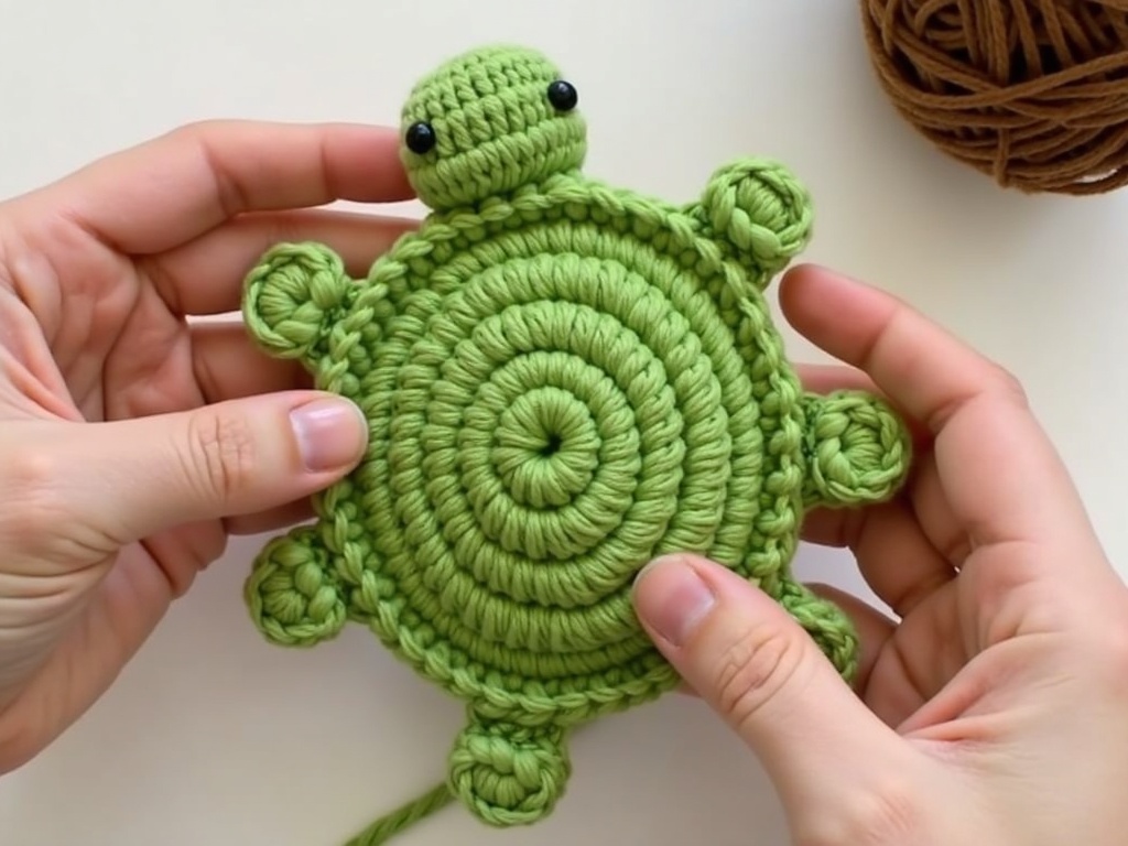 crochet turtle - How to Crochet a Turtle: A Weekend Amigurumi Project detail image