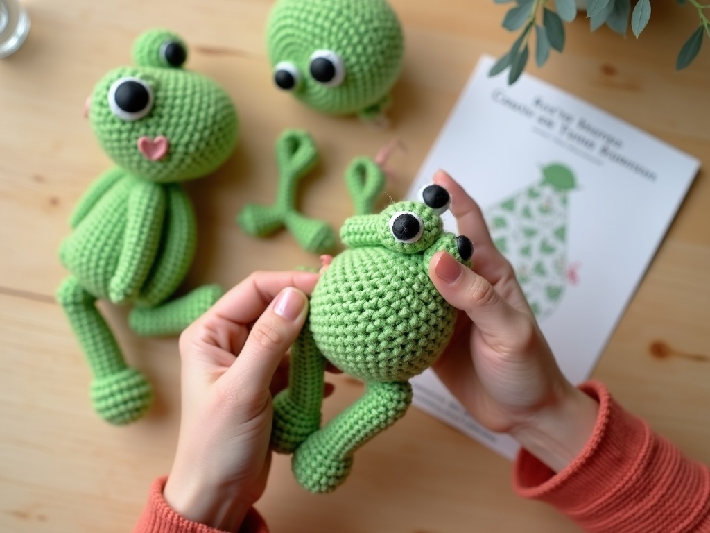 crochet frog pattern - A Cozy Weekend Project: Crafting Your Own Crochet Frog detail image