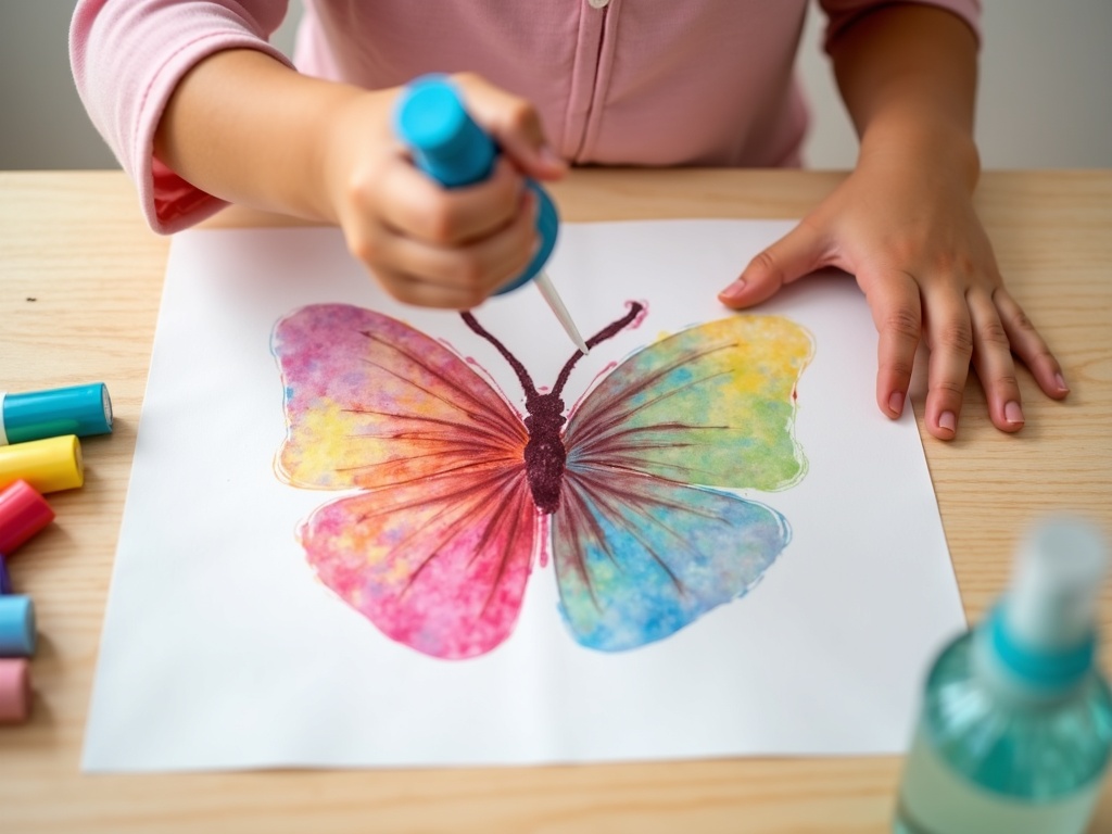 A Colorful Weekend Project: Coffee Filter Butterfly Craft for Kids detail image