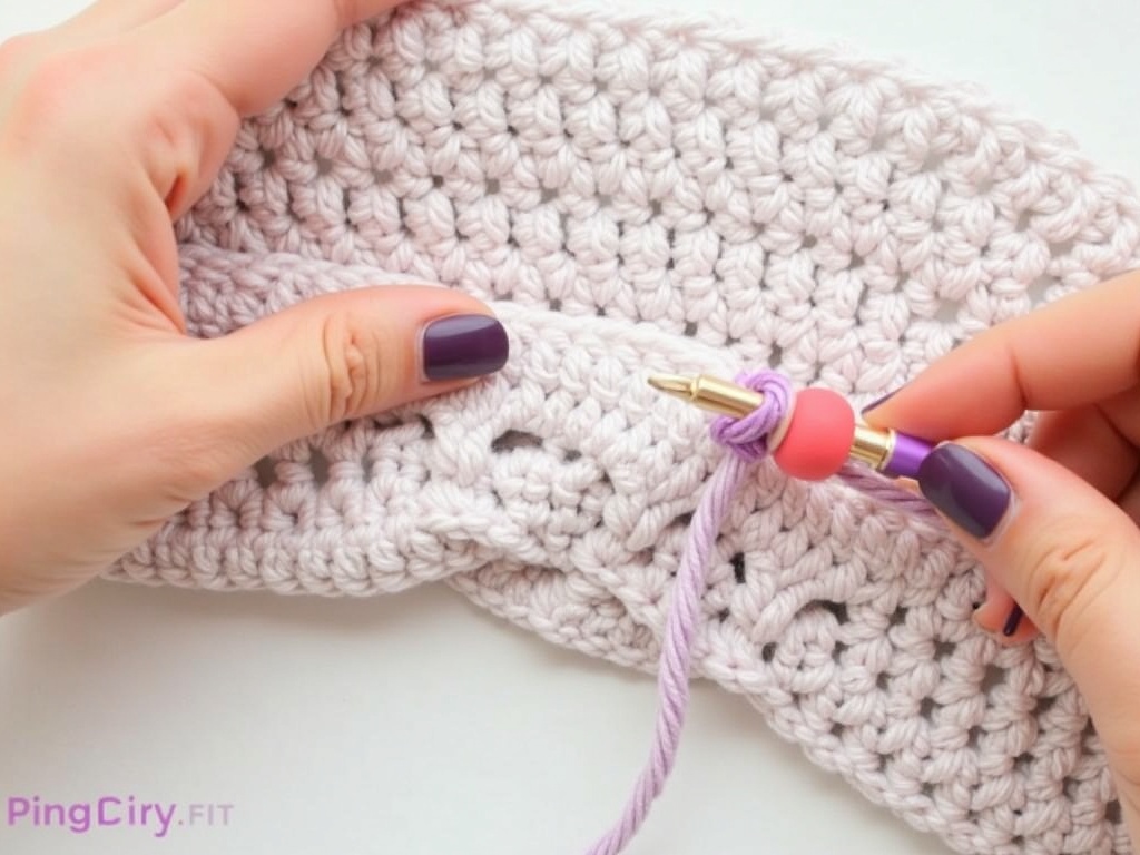 free crochet bandana pattern - Weekend DIY: Granny Crochet Bandana Patterns for a Cozy Look detail image
