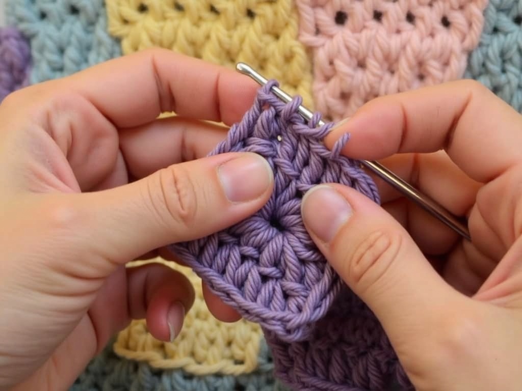 crochet cardigan pattern - Weekend Project: How to Make a Granny Square Cardigan detail image
