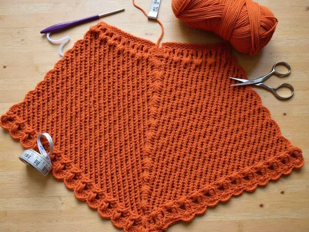 Cozy Weekend Project: Your Free Crochet Poncho Pattern for Fall detail image