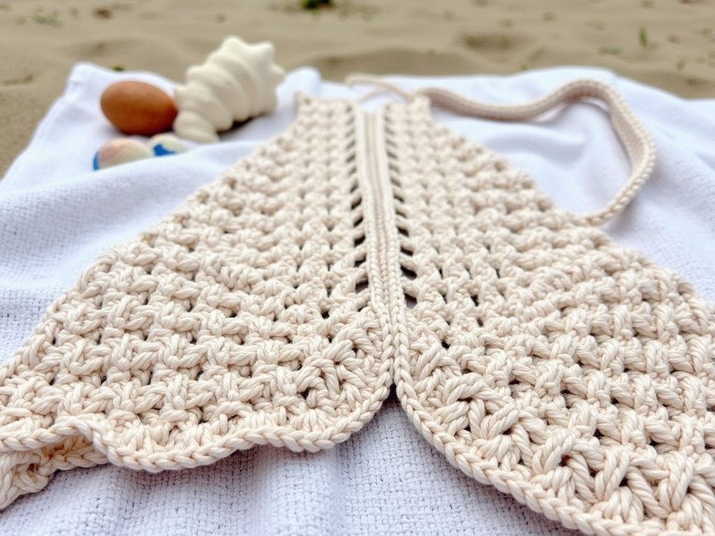 crochet bikini top - Weekend DIY: How to Crochet Your Own Bikini Top detail image